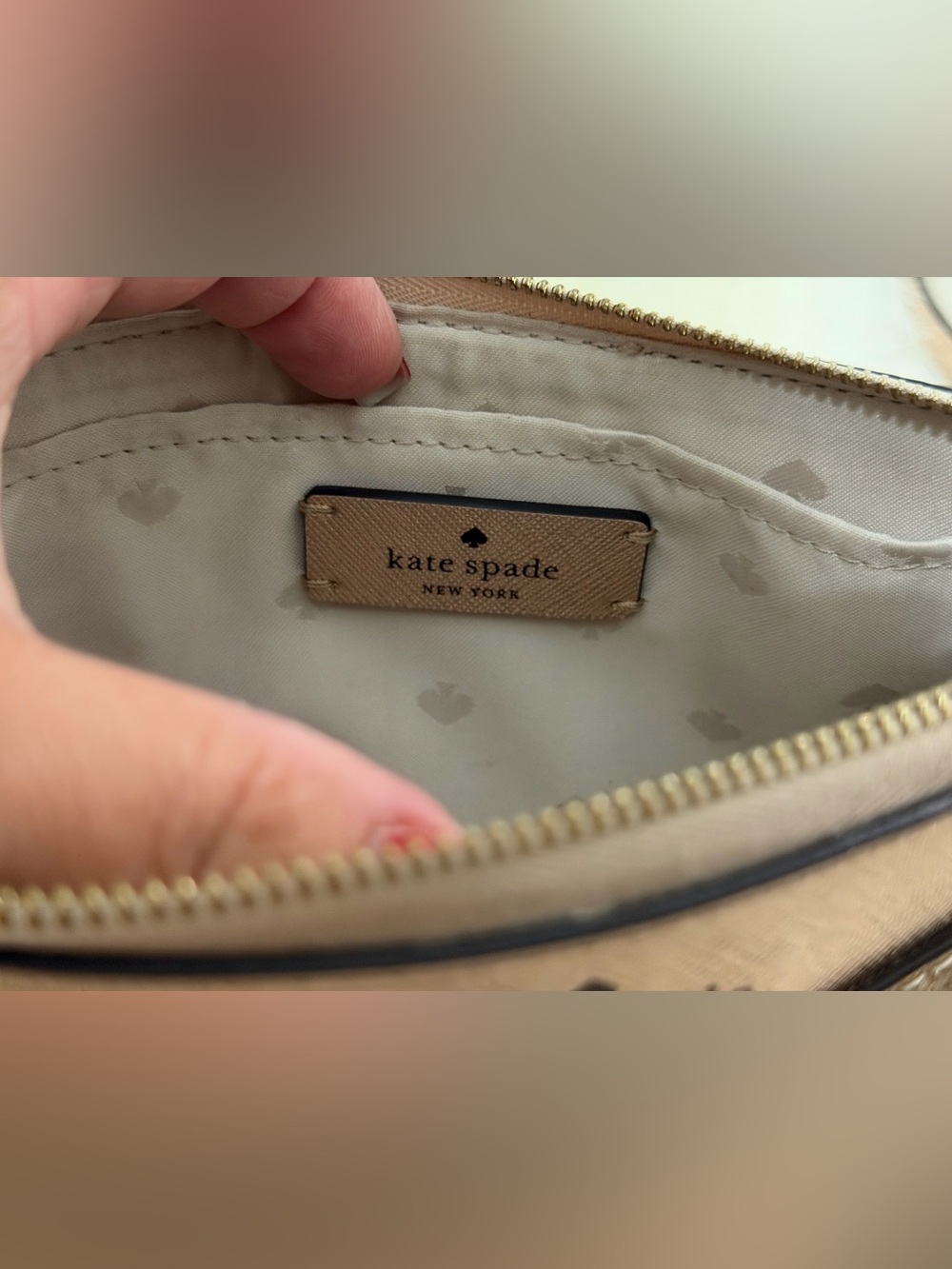 Kate Spade Rose Gold Glitter Shimmery Crossbody Bag - EUC - Picture 13 of 14